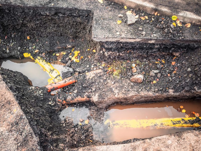 Underground Water Line Damage